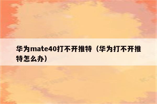 华为推特(华为推特打不开是因为什么)-图3 华为推特(华为推特打不开是因为什么)-图3