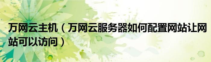 万网服务器怎么用(万网服务器租用)-图2 万网服务器怎么用(万网服务器租用)-图2