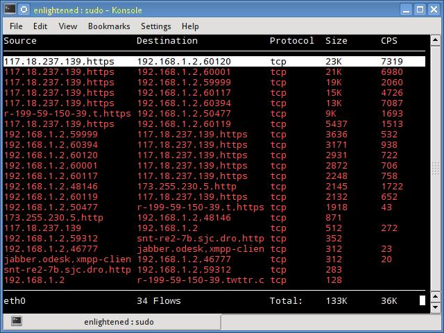 linux有什么命令能够查看本机器的网络流量,linux 网络流量监控-图1 linux有什么命令能够查看本机器的网络流量,linux 网络流量监控-图1