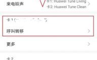华为怎么设置呼叫转移（华为怎么设置呼叫转移到另一个手机号）